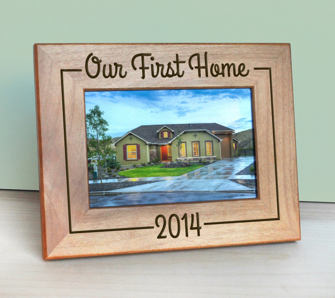 Our First Home Picture Frame Gift for Mom Engraved Picture Frame House