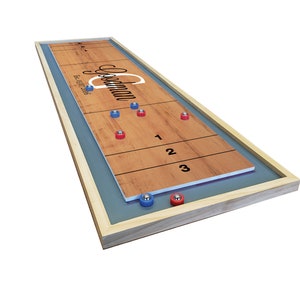 Family Established Shuffleboard - Mini Shuffleboard with Red and Blue Bearings - Tabletop Game