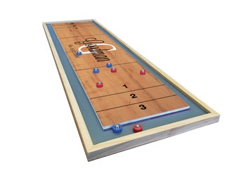 Family Established Shuffleboard - Mini Shuffleboard with Red and Blue Bearings - Tabletop Game