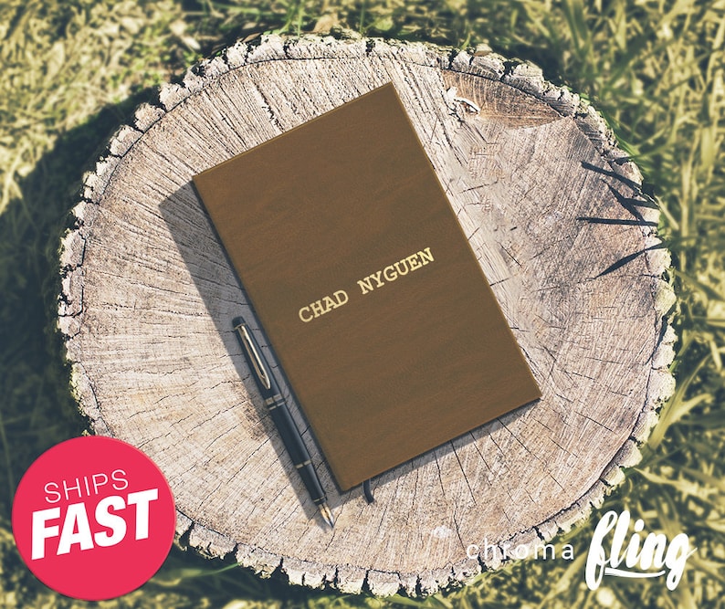 Brown Engraved Moleskin Notebook Leather Journal Leather Etsy