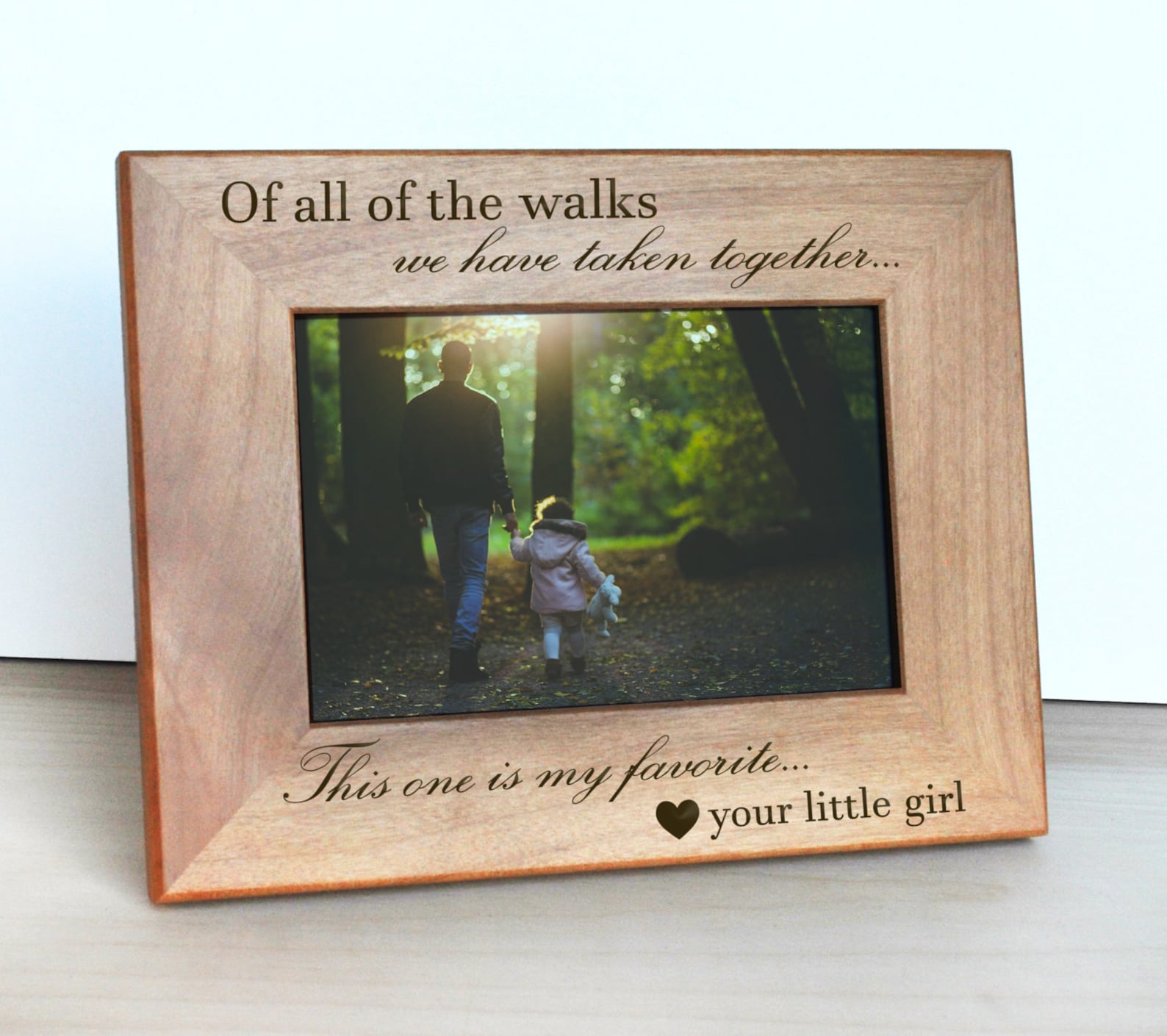 Personalized Engraved Wood Picture Frame Gift for Dad Etsy