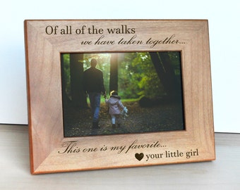 Personalized Engraved Wood Picture Frame - Gift for Dad - Fathers Day Gift - Daddys Girl - Customized Picture Frame  Engraved picture frames
