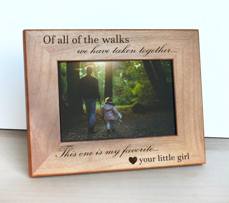 Personalized Engraved Wood Picture Frame Gift for Dad Etsy