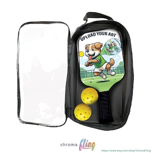 Upload Your Own Artwork Custom Pickleball Paddle Set - Wooden Pickleball Paddle - Personalized Pickleball Set with Carry Case
