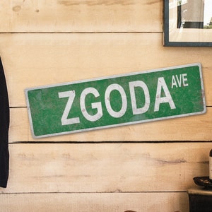 Personalized Distressed Metal Street Sign - Personalized Distressed Aluminum Street Sign - Custom Street Sign - Printed Street Sign