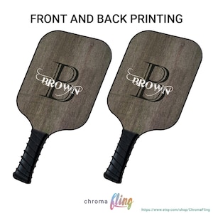 Southern Gothic Monogram Custom Pickleball Paddle Set - Wooden Pickleball Paddle - Personalized Pickleball Set with Carry Case