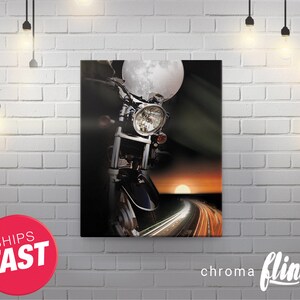 Motorcycle Rider Wall Art - Custom Wall Canvas Art - Wall Decor - Wall Canvas - Canvas Art - 16x20