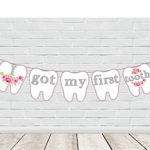 First Tooth Banner Digital and Printable - Etsy