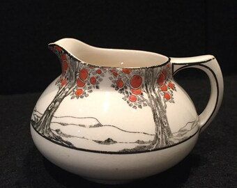 Vintage Crown Ducal Orange Tree Milk Jug / Vintage Creamer / Vintage Jug / Vintage Orange Tree / Vintage Crown / Crown Ducal Creamer / 1920s
