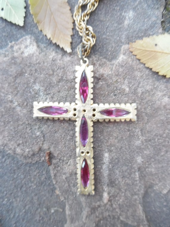Pink and gold cross