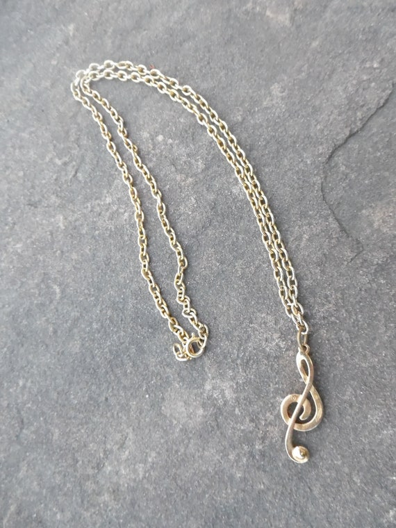 Treble clef necklace - image 4