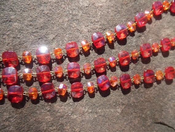 Red glass necklace - image 4