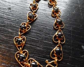 Black heart bracelet