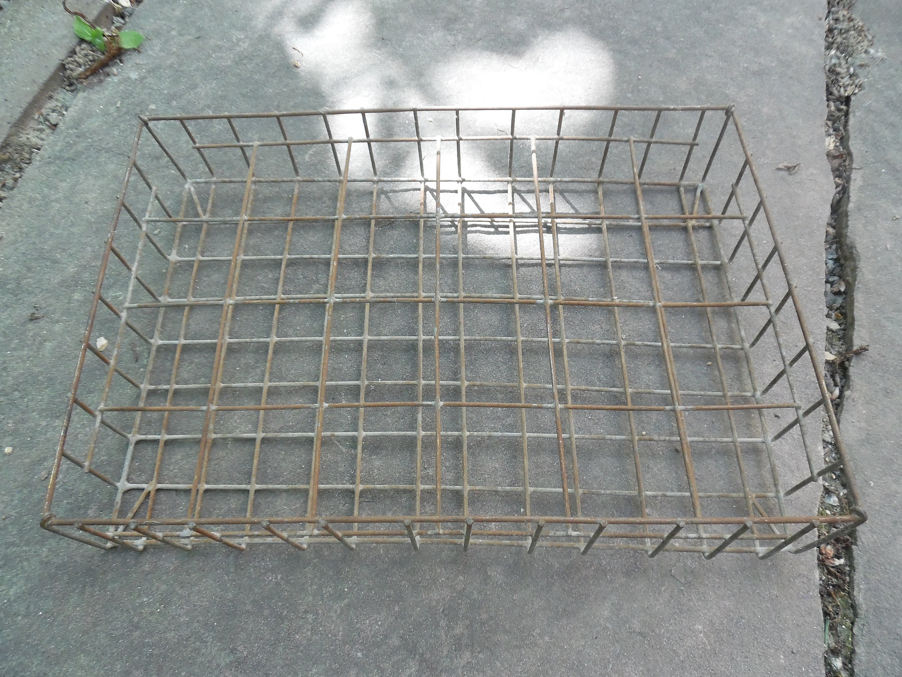 Vintage metal crate Etsy