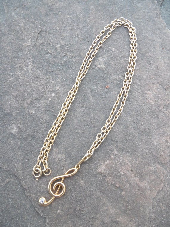 Treble clef necklace - image 2