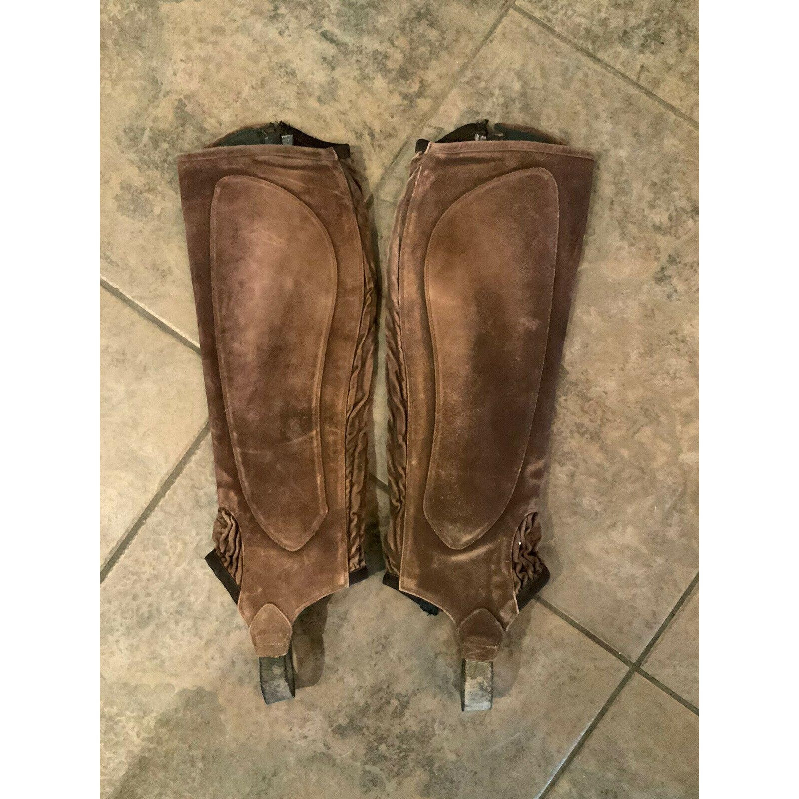 Ariat Breeze Half Chaps Suede Medium Tall Brown Leather Full | Etsy