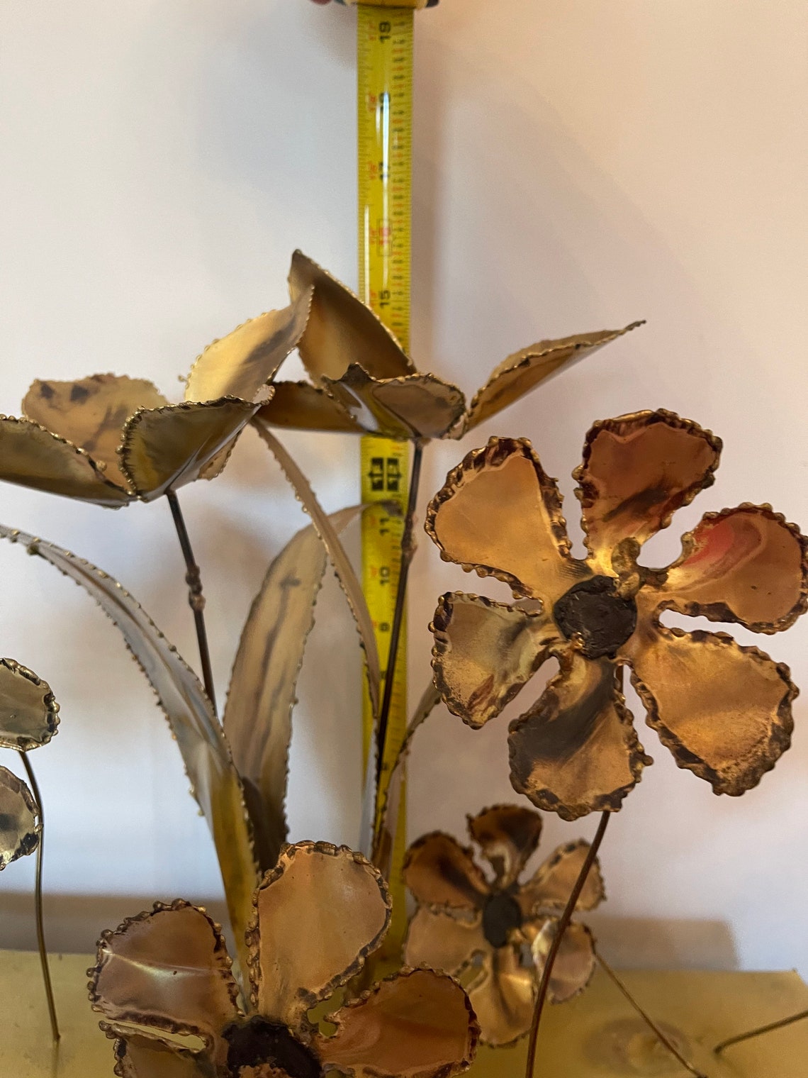 Vintage Brutalist Mid Century Modern Copper Sheet Metal Leaf Etsy