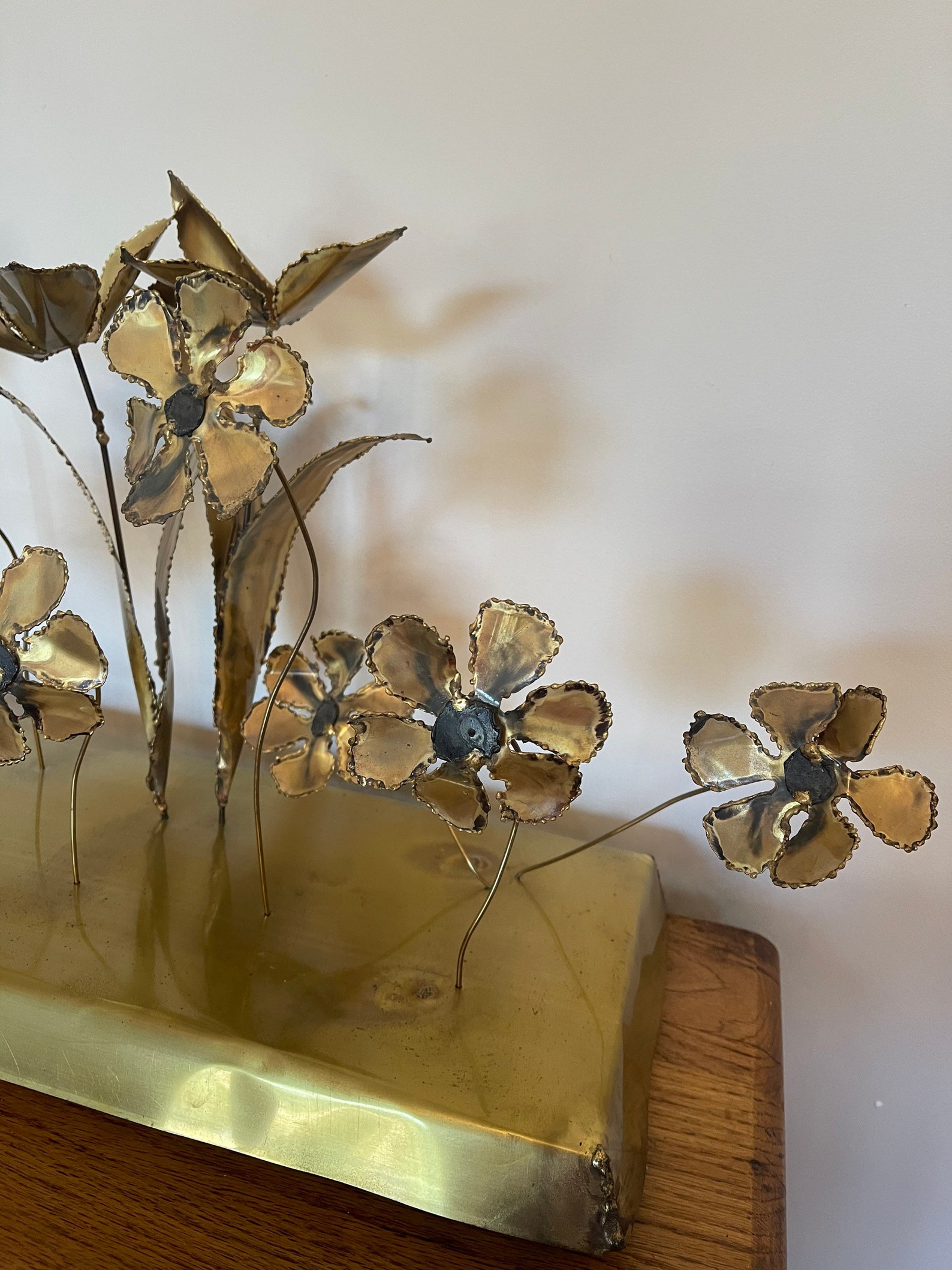 Vintage Brutalist Mid Century Modern Copper Sheet Metal Leaf Etsy