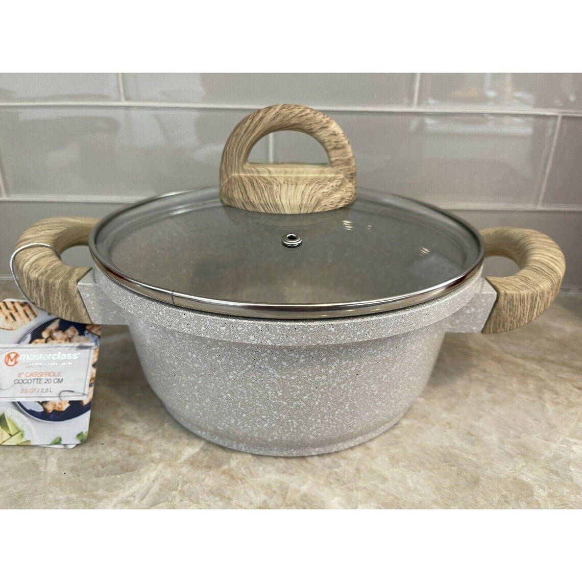 Masterclass Premium Cookware 8 Casserole 2.5 Qt Beige Gray Etsy