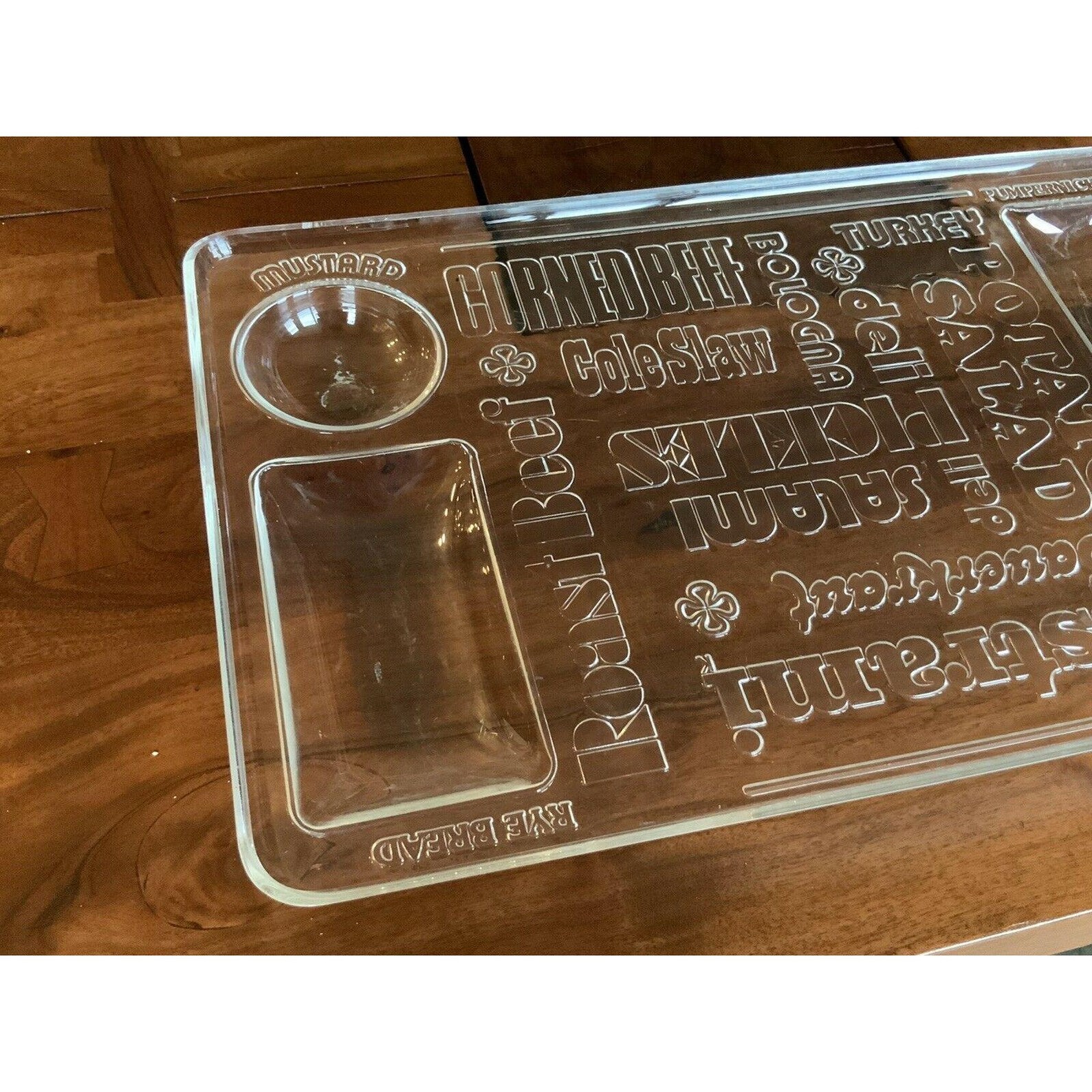 Grainware Lucite Acrylic Serving Tray MCM Jewish Deli Cold Etsy
