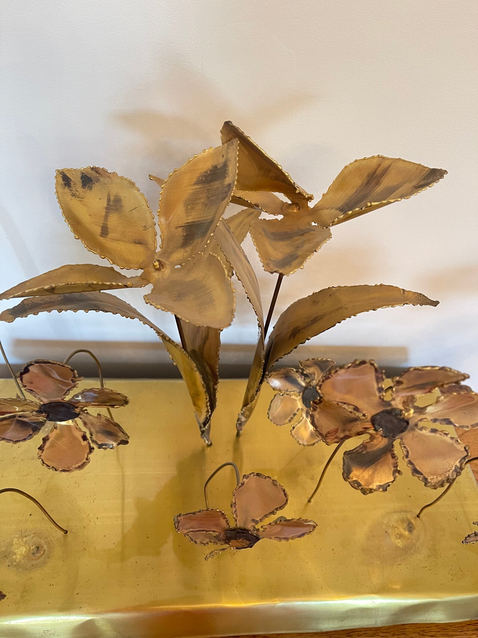 Vintage Brutalist Mid Century Modern Copper Sheet Metal Leaf Etsy