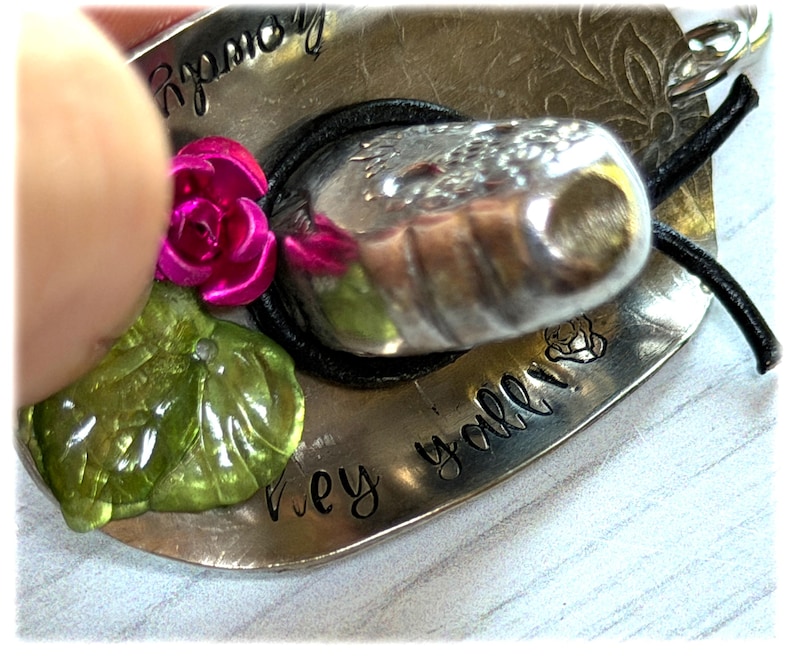 Silver Spoon and Knife Cowboy Cowgirl Hats Charms Keyrings: Choose from 7 Designs image 8