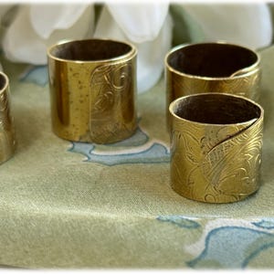 Brass Tray Scarf Slide Bandana Ring: Upcycled Decorative Serving Tray Band, 5 Sizes image 7
