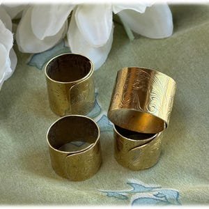 Brass Tray Scarf Slide Bandana Ring: Upcycled Decorative Serving Tray Band, 5 Sizes image 9