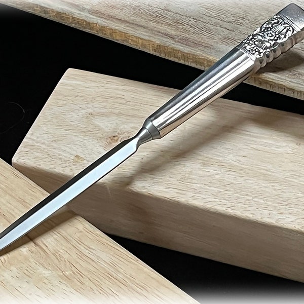 Silverplate Knife Handle Letter Opener, Coronation Pattern, Upcycled Reimagined Flatware