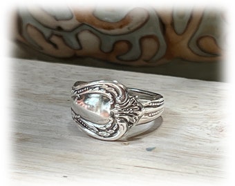 Vintage Spoon Ring Chalice Harmony, 1954, Silverplate Ring, Silverware Ring, Size 7