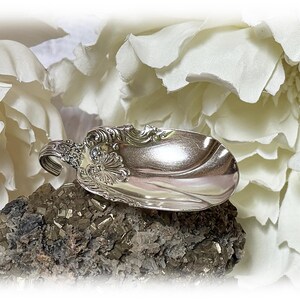 Antique Art Nouveau Spoon Ring Holder: 1895 Benedict Scrollwork Ring Catcher