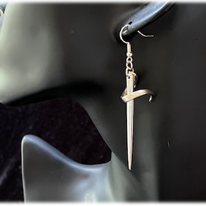 Upcycled Silverplate Fork Tine Earrings: Abstract Dangle Drop Jewelry