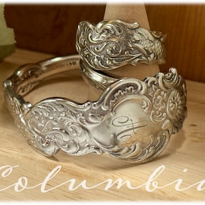 1893 Jugendstil Löffel-Ring: Quallen-Seeschlange, Monogramm A