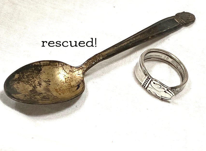 Silver Spoon Scarf Ring DANISH PRINCESS Silverplate RING 