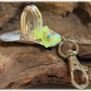 Silver Spoon and Knife Cowboy Cowgirl Hats Charms Keyrings: Choose from 7 Designs image 18