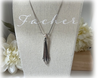 Facher Silverplate Pendant Spoon Handle, Unique Jewelry, Elongated Graceful  Pendant Necklace