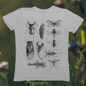 Unusual Oddities Bugs T-Shirt Oddity Curios Laboratory Witchy Goblincore Biology Anatomy Fossils Vintage Cottage Core Clothing