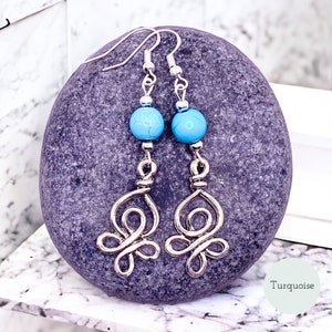 Celtic Knot Earrings - Celtic Earrings - Gemstone Earrings - Crystal Earrings - Silver 925 Ear Wire - Celtic Jewelery