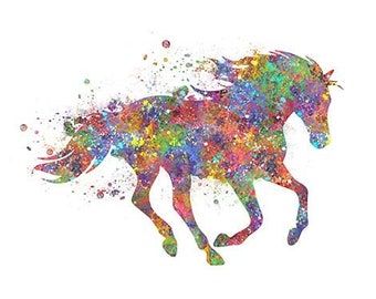 Horse Watercolour Art Print - Horse Watercolour Print - Gift for Equestrian - Housewarming Gift - Horse Prints - Horse Poster