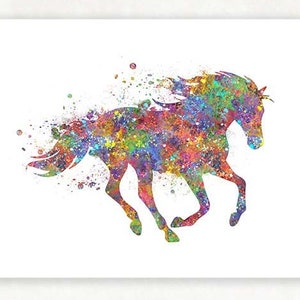 Horse Watercolour Art Print Horse Watercolour Print Gift for Equestrian Housewarming Gift Horse Prints Horse Poster image 1