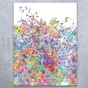 Embryonic Stem Cells Watercolour Art Print - Neurons Watercolour Print - Neuroscience Prints - Neurology Poster AS29