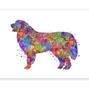 Great Pyrenees Watercolour Art Print  - Great Pyrenees Dog Prints - Mountain Dog Portrait ,  Great Pyrenees Gift Ideas, Great Pyrenees Art