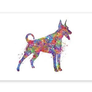 Doberman Watercolor Art Print  - Doberman Prints - Doberman Poster - Doberman Portrait - Doberman Artwork - Doberman Wall Art