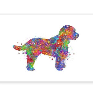 Cockapoo Aquarell Art Print - Cockapoo Portrait - Cockapoo Prints - Cockapoo Poster - Cockapoo Wandkunst