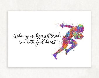 Sports Inspirational Quote Print  - American Football Art Print - Gift for Son - Football Poster - Football Wall Decor - Football Artwork