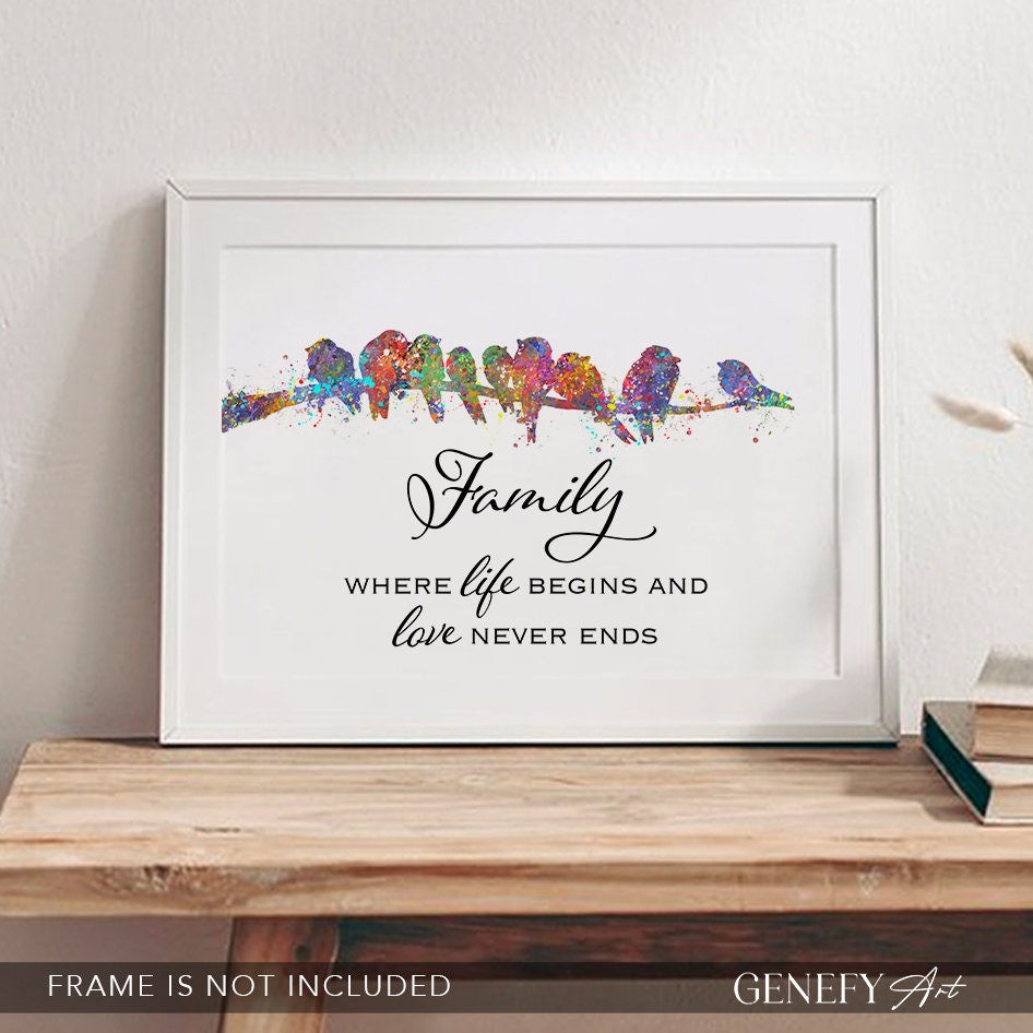 bird-family-art-print-family-quotes-print-family-watercolor-painting-family-prints-family-portrait-quotes-for-home-decor-etsy for Free Printable Family Quotes To Frame Bird Family Art Print - Family Quotes Print - Family Watercolor Painting - Family Prints - Family Portrait - Quotes for Home Decor - Etsy for Free Printable Family Quotes To Frame
