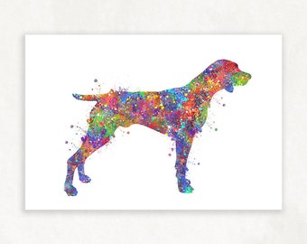 German Shorthaired Pointer Watercolor Print - German Shorthaired Pointer Poster - Dog Poster - Dog Prints - Dog Portrait - Gift for Her