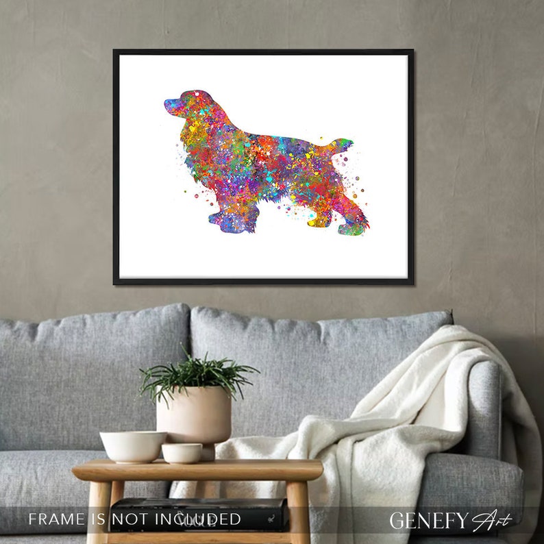 Cocker Spaniel Watercolor Print Cocker Spaniel Portrait Cocker Spaniel Prints Cocker Spaniel Poster Dog Wall Art Print image 3