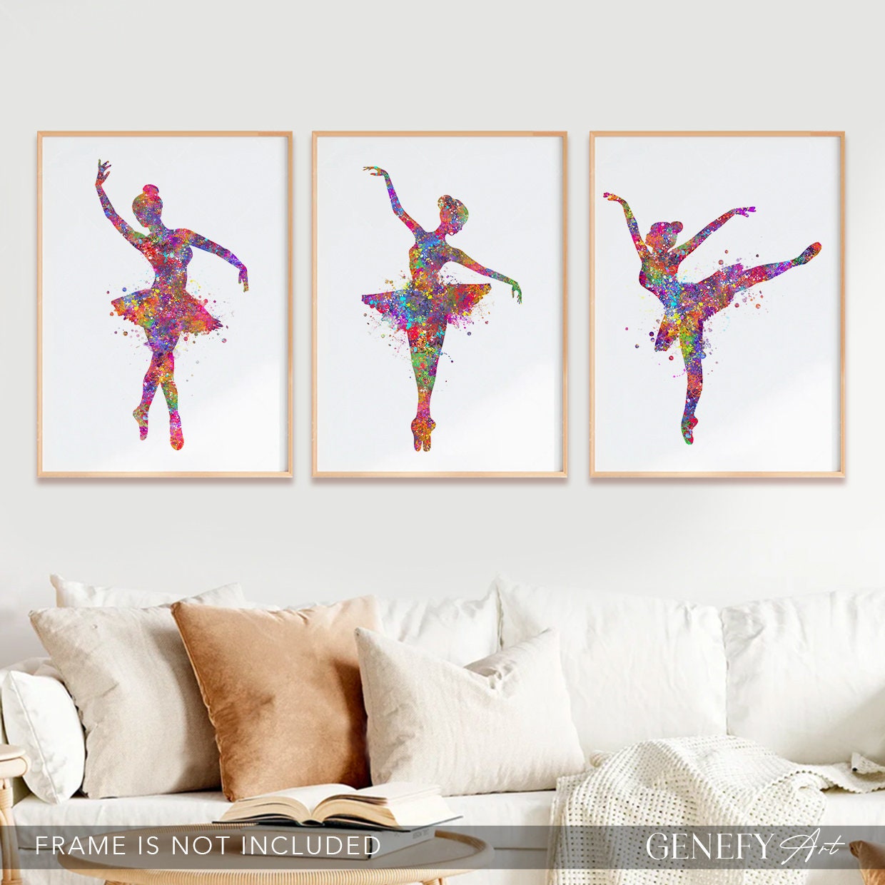 Ballerina Watercolor Art Print Set: Girls Room Decor - Etsy
