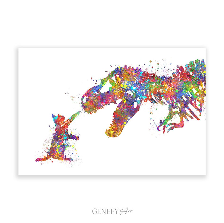 Chrome Dino' Poster, picture, metal print, paint by Naui Art